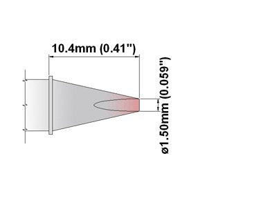 Thermaltronics S80CH015 Chisel 30deg 1.50mm (0.06in) interchangeable for Metcal SSC-838A - NewNest Australia