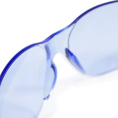 JORESTECH Eyewear Protective Safety Glasses, Polycarbonate Impact Resistant Lens Pack of 12 (Blue) All Blue - NewNest Australia