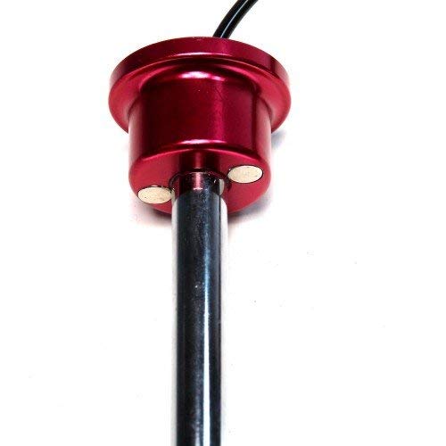 Pin, Tensile - MAGNETIC Universal Weight Stack Replacement SELECTOR KEY - 3/8" Dia | 4" to 4 1/2" Locking Space | DETENT Hitch PINS - RED Anodized Al. Knob w/ reinforced steel wire Laynard - NewNest Australia