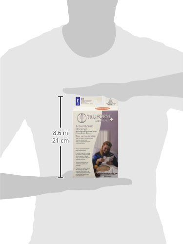 Truform Surgical Stockings, 18 mmHg Compression for Men and Women, Thigh High Length, Open Toe, Beige, Small Small (1 Pair) - NewNest Australia