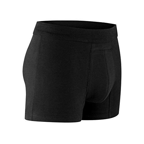 PROTECHDRY - Washable Urinary Incontinence Cotton Boxer Brief Underwear for Men, with Front Absorbent Area, Black Large, 36-38" Waist L (Pack of 1) - NewNest Australia