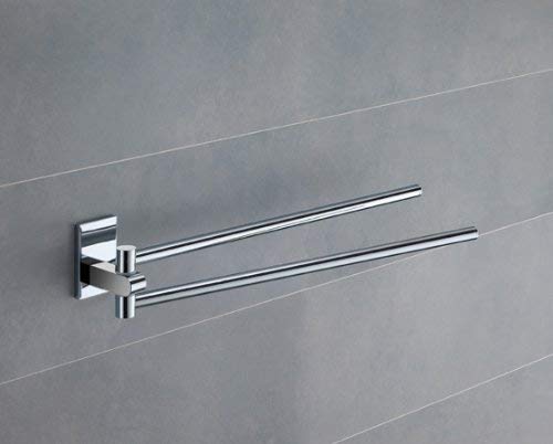 Gedy Maine Polished Double Arm Swivel Towel Bar, Chrome, 14" - NewNest Australia