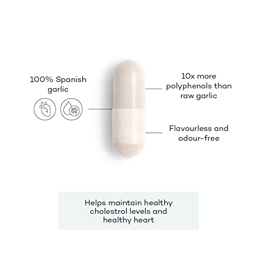 Black Garlic+ 250mg Odourless Vegan Suitable Supplement - High Strength Native Black Garlic (Allium sativum) Extract - 28 Day Supply - Developed by FutureYou Cambridge, UK - NewNest Australia