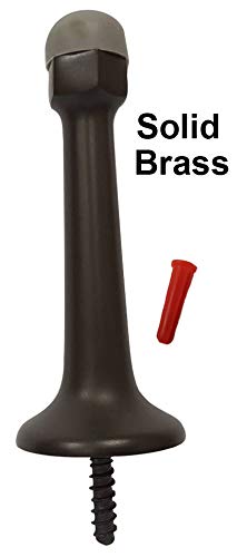 QCAA Quality Heavy Duty Solid Brass Arrow Base Stop, 3-1/4", Matte Black with Grey Tip, 4 Pack 4pack - NewNest Australia