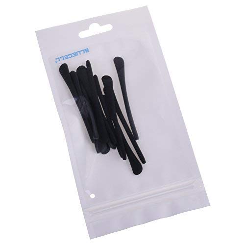 BLUECELL 6pairs Silicone Eyeglass End Tips Ear Sock Pieces Tube Replacement for Thin Metal Eyeglass Legs (Black + Gray) - NewNest Australia