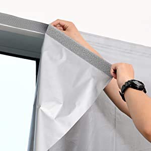 BRAVESHINE Hook Loop Roll with Adhesive - 1.2 Inch 16.5FT Heavy Duty Hook and Loop Strips - Industrial Strength Sticky Back Fabric Fastener Tape for Sewing Craft, Mounting or Hanging Items - Grey - NewNest Australia