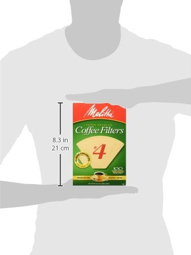 Melitta Super Premium No. 4 Coffee Paper Filter, No. 4 Cone Natural Brown - NewNest Australia