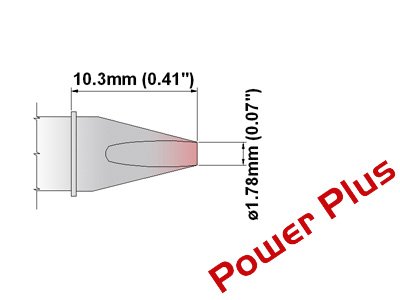 Thermaltronics M7CH176H Chisel 30deg 1.78mm (0.07in), Power Plus - NewNest Australia