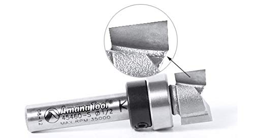 Amana Tool - 45475-S Carbide Tipped Flush Trim Plunge Template 3/8 Dia x 1/4 Sh - NewNest Australia