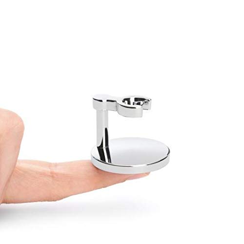 MÜHLE Traditional stand for classic safety razors - chrome-plated holder Chrome - NewNest Australia