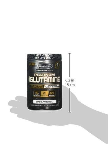 Glutamine Powder | MuscleTech 100% Pure L Glutamine Powder | Post Workout Recovery Drink | L-Glutamine Powder for Men & Women | Muscle Recovery | Unflavored (60 Servings) - NewNest Australia