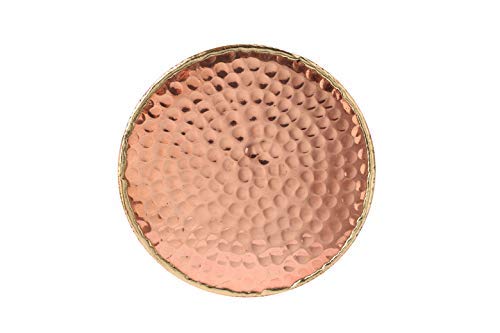NewNest Australia - GoCraft Hammered Copper Coasters | Handmade Coasters with Padded Cork Protection for Drinks, Beverages & Wine/Bar Glasses (Set of 4) 
