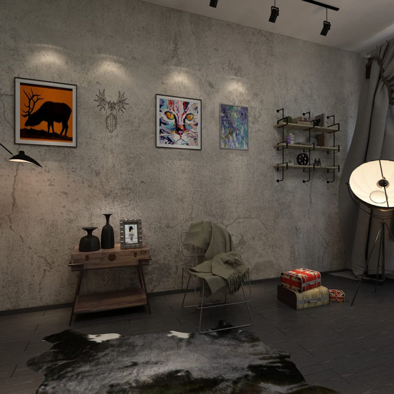 JSEVEM Light Gray Matte Concrete Wallpaper Faux Cement Contact Paper Vinyl Industrial Textured Removable Self Adhesive Wall Paper Waterproof Countertops Sticker for Garage Bedroom Floor 15.74"×118.11" - NewNest Australia