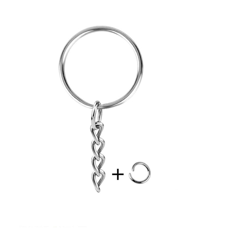 KINGFOREST 100PCS Split Key Ring with Chain 1 inch and Jump Rings,Split Key Ring with Chain Silver Color Metal Split Key Chain Ring Parts with Open Jump Ring and Connector. 100PCS 1 inch keychain rings - NewNest Australia