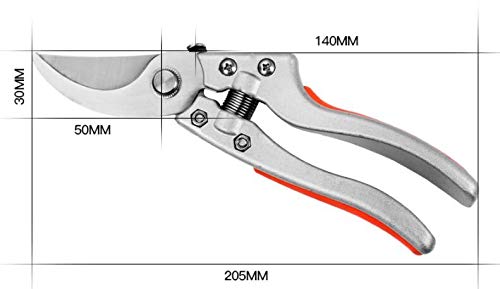 sky-w 8" Bypass Pruner,Hand Pruners, Garden Clippers,Aluminum Alloy Handle(Pack of 1) - NewNest Australia