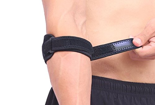 Pintomed - Tennis Elbow, Golfer'S Arm Bandage, Elbow Bandage, Epicondylitis Brace, 2 Pieces, Elbow Cuff, Neoprene With Gel Pad, Sports, Unisex - Black With Blue - NewNest Australia