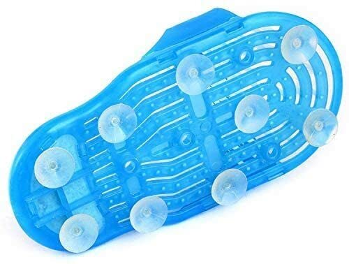 MIFAH Shower Exfoliating Foot Scrubber Massager Calluses Remover Cleaner Slipper Brush with Non Slip Suction Cups Stick on Floor (1 Piece Only) - NewNest Australia