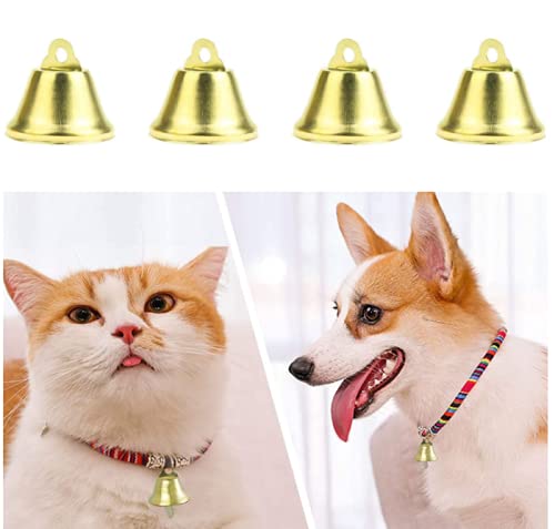 HLLMX 16 PCS Gold Liberty Jingle Bells 38mm/1.5inch Shiny Bells Liberty Bells for Craft Making Wind Chimes and Animal Collar - NewNest Australia