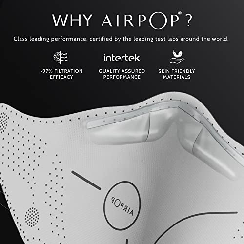 AIRPOP Light SE Reusable Washable Face Mask 1 Pack, 4-Layer Face Coverings, Contoured Fit, Lightweight Design, Adult/Kids Face Masks for Repeated Wear, 1 Pack - Black - NewNest Australia