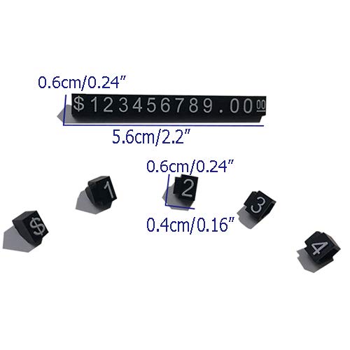 Price Tag Cube Adjustable Assembly Number Angled Pricing Counter Display Stand Label Sale Price 14 Sets (Black, Medium) Black - NewNest Australia