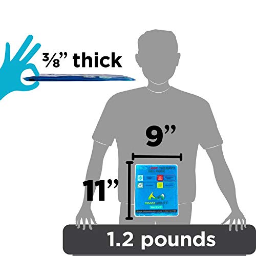BraceAbility Reusable Heat/Ice Pack for Injuries | Kid Friendly, Flexible Hot and Cold Therapy Gel Compress, Large Microwavable Hip Wrap, Back or Knee Pain Aid, Medical Surgery Icing Bag (9" x 11") - NewNest Australia