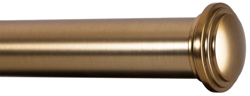 Ivilon Window Curtain Rod Decorative End Cap Design, 1 Inch Rod, 16 to 28 Inch (Side Curtain Rod) Warm Gold 16" to 28" - NewNest Australia