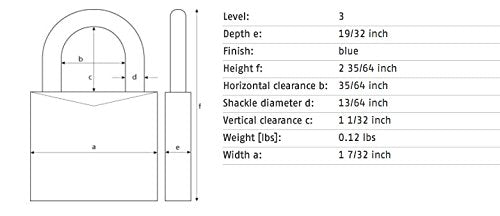 ABUS 145/30 C Aluminum Resettable Combination Padlock, 3 Dial, Blue 30 mm - NewNest Australia