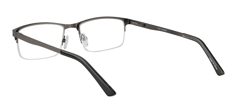 EYECEDAR Amcedar 5 pieces reading glasses men square frame metal gray stainless steel material spring hinges included reading glasses 2.00 +2.00 - NewNest Australia