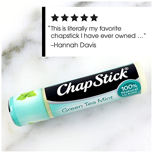 ChapStick 100% Natural Lip Butter (Green Tea Mint, 0.15 Ounce) Flavored Lip Balm Tube, 8-Hour Moisture - NewNest Australia