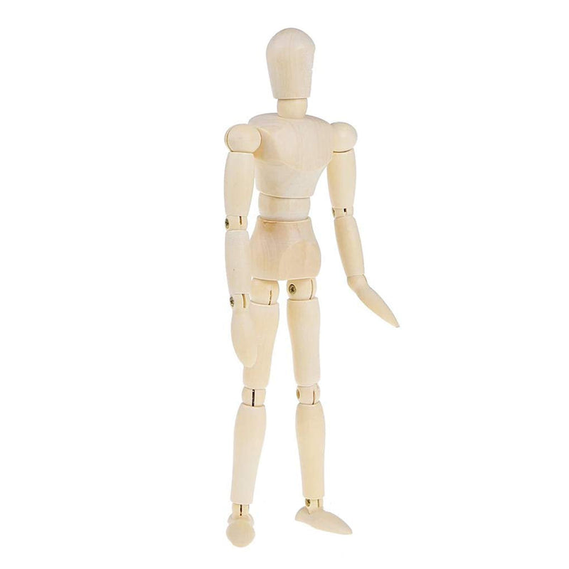 12 Inch Artists Wooden Manikin Jointed Mannequin Wooden Male Manikin Blockhead Artist Human Figure Articulated Mode Perfect for Home Decoration/Drawing The Human Figure 12 inch Manikin - NewNest Australia
