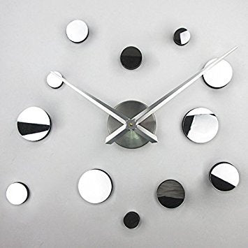 NewNest Australia - Timelike 3D Clock Hands, DIY Large Clock Hands Needles Wall Clocks 3D Home Art Decor Quartz Clock Mechanism Accessories Silver 