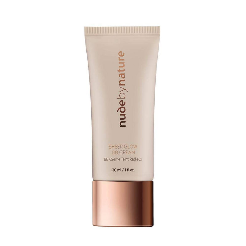 Nude By Nature Sheer glow all-in-one BB cream moisturising, Dermatologist tested, suitable for sensitive skin with SPF 8, 01 Porcelain - NewNest Australia