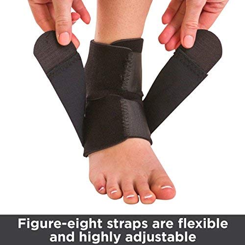 BraceAbility Neoprene Water-Resistant Ankle Brace | Compression Foot Wrap for Swimming, Running, Surfing, Diving, Exercise, Athletic Support & Protection, Sprains, Tendonitis and PTTD Pain (S/M) Small/Medium (Pack of 1) - NewNest Australia
