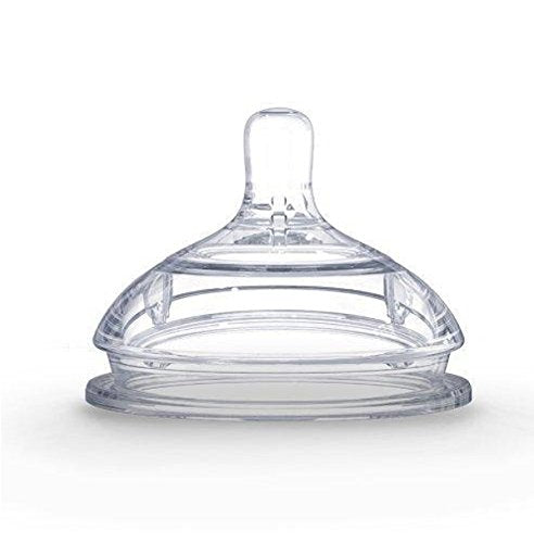 Comotomo 2 Pack Silicone Replacement Nipple, Slow Flow Clear, 0-3 Months - NewNest Australia