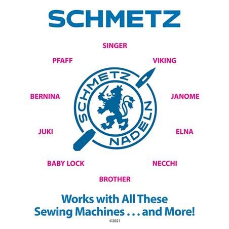 50 Schmetz Universal Sewing Machine Needles -  Assorted Sizes - Box of 5 Cards - NewNest Australia