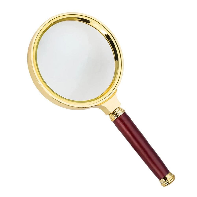 Hand Magnifier Reading Magnifying Glass With Imitation Mahogany Handle, 70 Mm, Books Reading Old People, Research Equipment For Children, Observation Of Plants And Insects Outdoors, High Resolution, 10 X - NewNest Australia