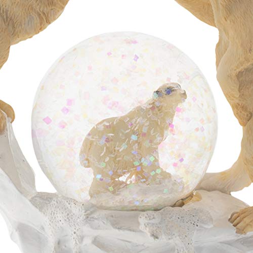 NewNest Australia - Elanze Designs White Polar Bear Family Figurine 45MM Glitter Water Globe Decoration 