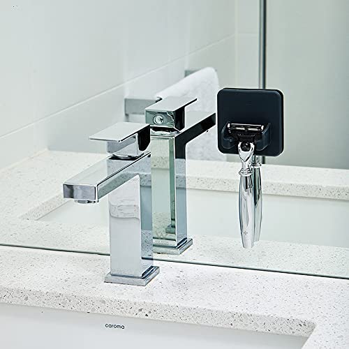 Tooletries - The Mason Razor Holder - Secure & Safe, Silicone Toiletry Organiser, Shower & Bathroom Accessory - Features Silicone-Grip Technology, Removable & Reusable - Charcoal - NewNest Australia