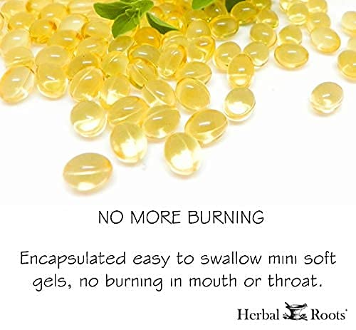Herbal Roots Oil of Oregano - Made from Mediterranean Oregano Oil - 90 Easy to Swallow Softgel Capsules - Extra Strength 150 mg - Made in The USA - NewNest Australia