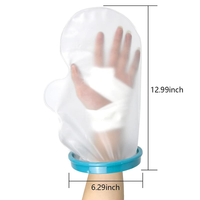 DESTRIC Adult Waterproof Cast Cover Protector Hand for Shower, Plaster Bandage and Dressing Protector Watertight for Broken Hand, Wrist, Finger Wound, Keeps Hand Dry 13 inch - NewNest Australia