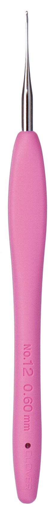 Clover 1226 Amour Steel Crochet Hook No. 12, 0.60mm , Pink - NewNest Australia