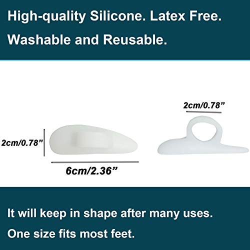 Mcvcoyh 10 Pack Hammer Toe Cushion - Hammer Toe Gel Pads for Toe Corrector & Straightener for Curled, Claw & Mallet Toe Relief - Right & Left Gel Support Crest Cushion White - NewNest Australia