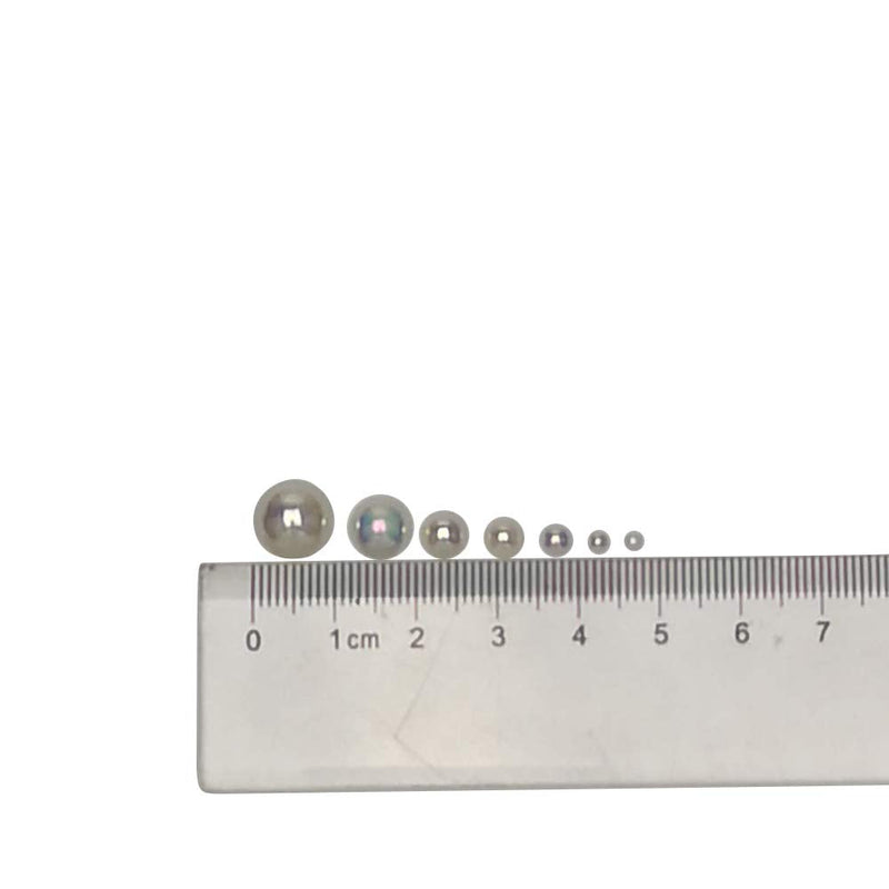 Chenkou Craft 3000PCS 1 Box Beige Round Flatback Imitation Half Pearls Bead Loose Beads Gem (Beige Half Ball) Beige half ball - NewNest Australia