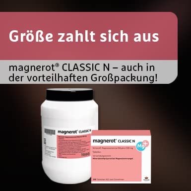 magnerot CLASSIC N tablets with magnesium orotate: for magnesium deficiency, can be dosed individually, suitable for pregnant women and nursing mothers, 200 pieces 200 pieces (pack of 1) - NewNest Australia