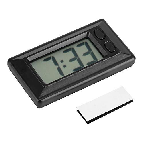 NewNest Australia - MAGT Digital Clock, Portable LCD Car Dashboard Desk Electronic Clock Date Time Calendar Display Dashboard with Adhesive Pad,Backlit Screen 