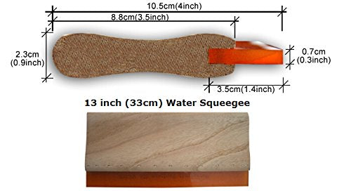 1 pc 13 inch (33cm) Silk Stencil Screen Printing Squeegee Wood Screen Ink Scraper 13 inch (33cm) - NewNest Australia