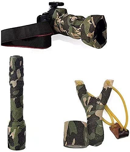 Camo Tape, 5 Rolls 5 Cm X 4.5 M Camouflage Tape Wrap, Multifunctional Self-Adhesive Protection Camouflage Tape Wrap Tactical Camo Shape Multi-Functional Non-Woven Fabric Stealth Tape Stretch Bandage - NewNest Australia