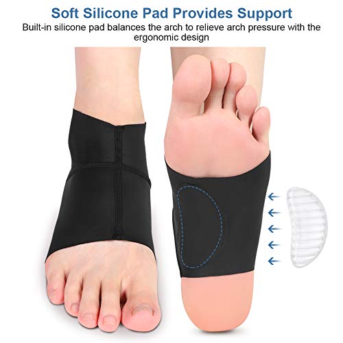Ankle Brace with Arch Support, Arch Support Compression Ankle Arch Brace with Gel Pads for Plantar Fasciitis, Heel Spurs, Foot Pain, Flat Arches, Pain Relief (1 Pair) - NewNest Australia
