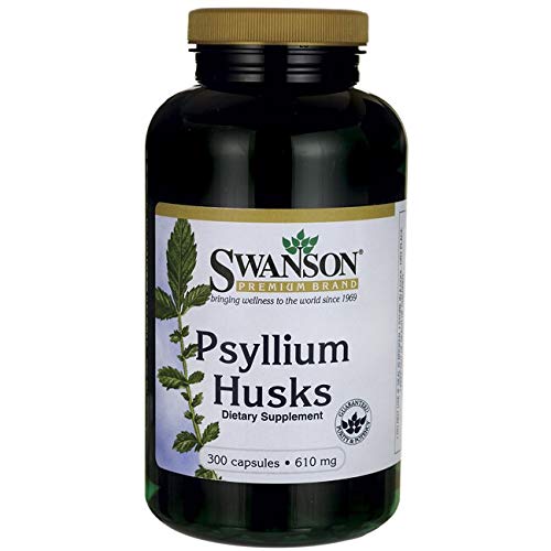 Swanson Psyllium Husk Digestive Weight Colon Health Dietary Fiber Supplement 610 mg 300 Capsules (Caps) 1 - NewNest Australia