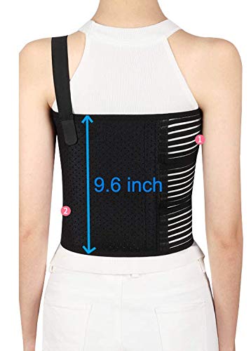 Solmyr Rib Brace Broken Rib Belt, Rib Support Brace for Men and Women, Breathable Chest Wrap Belt for Sore or Bruised Ribs Support, Sternum Injuries, Dislocated Ribs Protection, Pulled Muscle Pain (S) Small - NewNest Australia